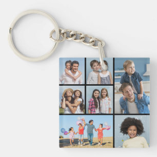 Create Your Own 7 Photo Collage Key Ring