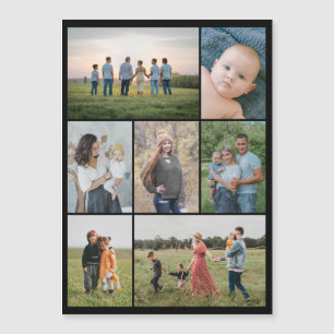 Create Your Own 7 Photo Collage Magnetic Card