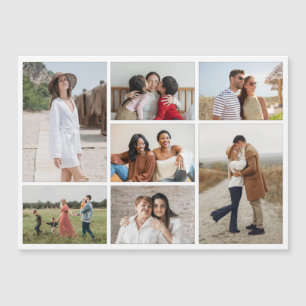 Create Your Own 7 Photo Collage Magnetic Card