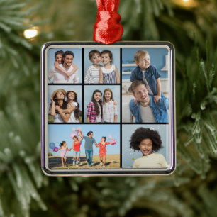 Create Your Own 7 Photo Collage Metal Tree Decoration