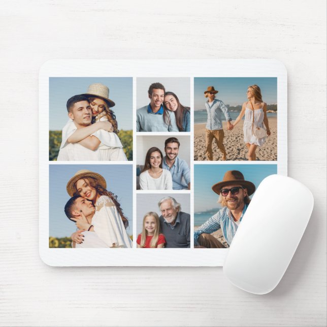 Create Your Own 7 Photo Collage Mouse Pad (With Mouse)