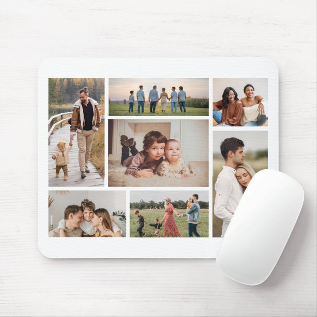 Create Your Own 7 Photo Collage Mouse Pad (With Mouse)