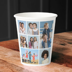 Create Your Own 7 Photo Collage Paper Cups
