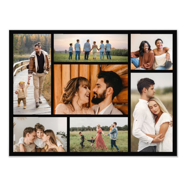 Create Your Own 7 Photo Collage Photo Enlargement Print (Front)