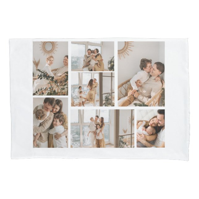 Create Your Own 7 Photo Collage Pillowcase (Front)