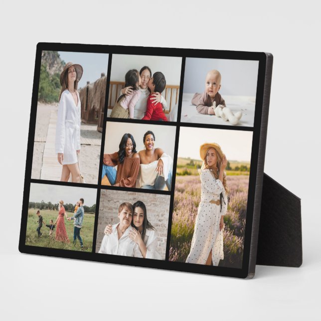Create Your Own 7 Photo Collage Plaque (Side)