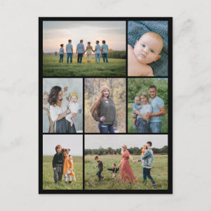 Create Your Own 7 Photo Collage Postcard