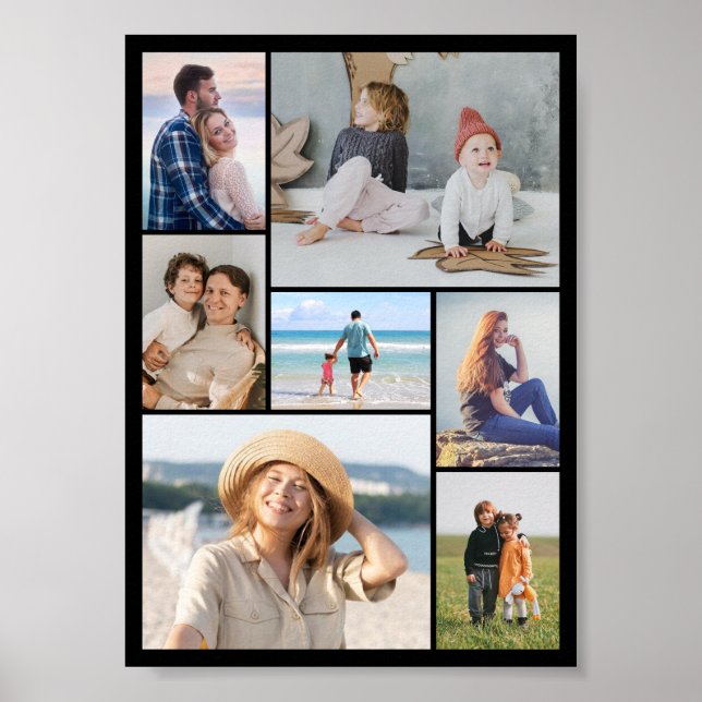 Create Your Own 7 Photo Collage Poster (Front)