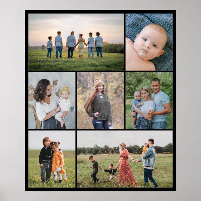 Create Your Own 7 Photo Collage Poster (Front)