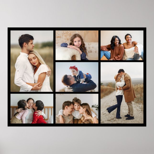 Create Your Own 7 Photo Collage Poster (Front)