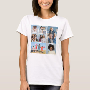  Create Your Own 7 Photo Collage  T-Shirt