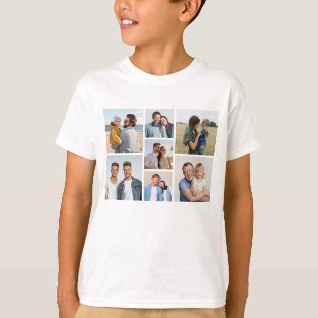 Create Your Own 7 Photo Collage T-Shirt (Front)