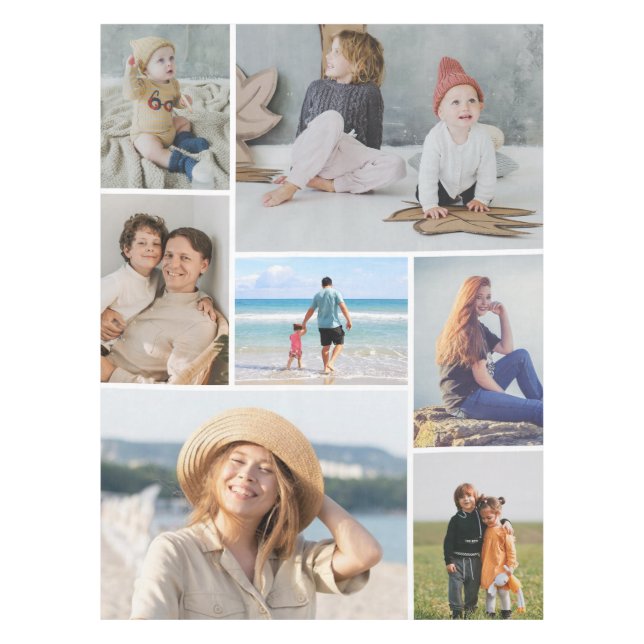 Create Your Own 7 Photo Collage Tablecloth (Front)