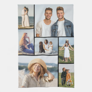 Create Your Own 7 Photo Collage Tea Towel