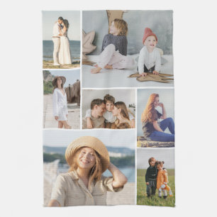 Create Your Own 7 Photo Collage Tea Towel