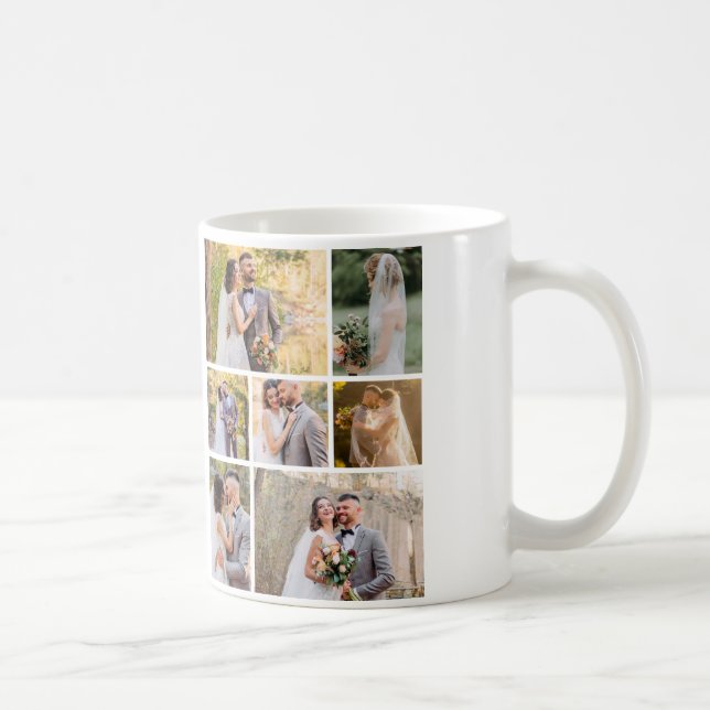 Create Your Own 7 Photo Wedding Collage Coffee Mug (Right)