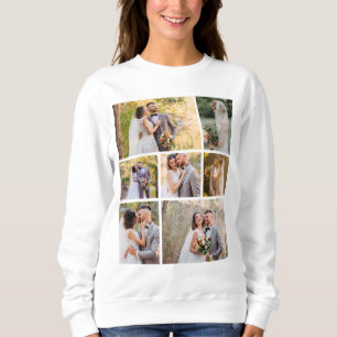 Create Your Own 7 Photo Wedding Collage Sweatshirt