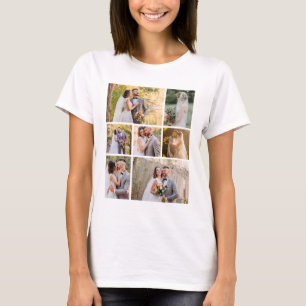Create Your Own 7 Photo Wedding Collage T-Shirt