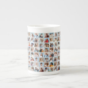 Create Your Own 80 Photo Collage Bone China Mug