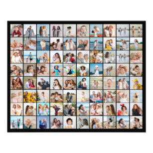 Create Your Own 80 Photo Collage Editable Colour  Flyer