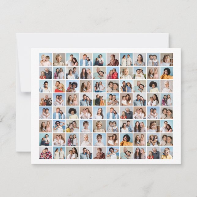 Create Your Own 80 Photo Collage Greeting Card (Front)