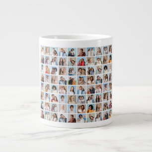 Create Your Own 80 Photo Collage Large Coffee Mug
