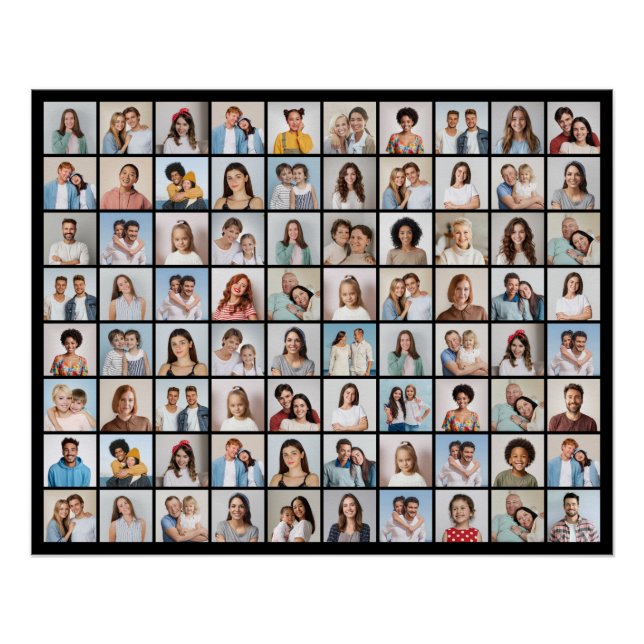 Create Your Own 80 Photo Collage Poster (Front)