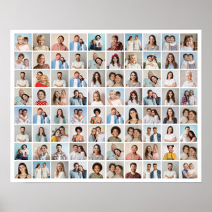 Create Your Own 80 Photo Collage Poster