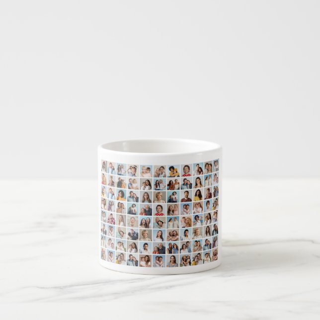 Create Your Own 88 Photo Collage Espresso Cup (Front)