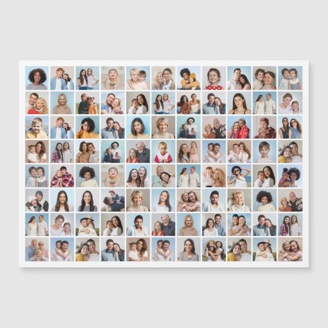 Create Your Own 88 Photo Collage Magnetic Card (Front)