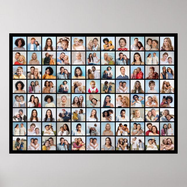 Create Your Own 88 Photo Collage Poster (Front)