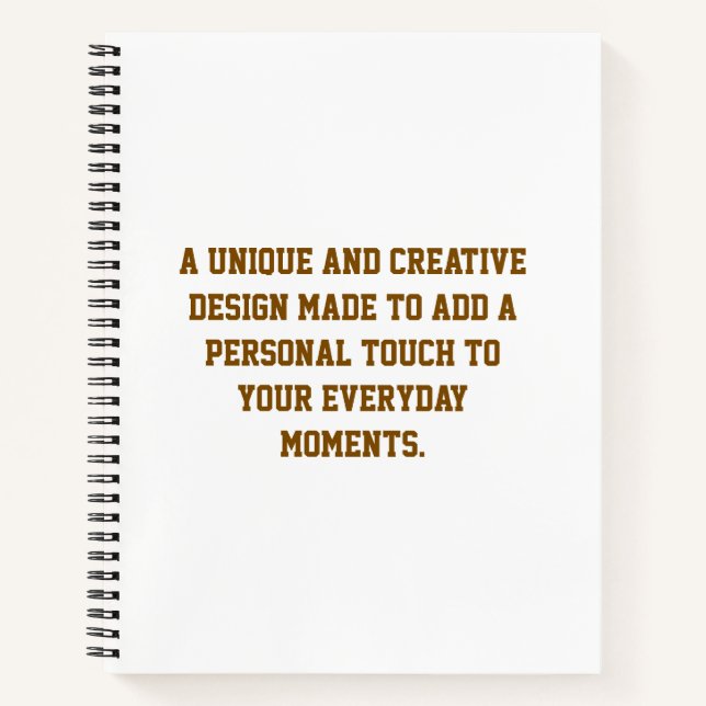 Create Your Own 8.5" x 11" Softcover Notebook (Front)