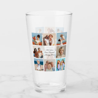 Create Your Own 8 Photo Collage Add Your Greeting Glass