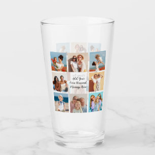 Create Your Own 8 Photo Collage Add Your Greeting Glass