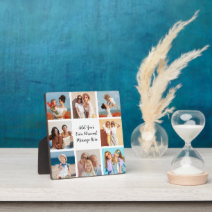Create Your Own 8 Photo Collage Add Your Greeting Plaque