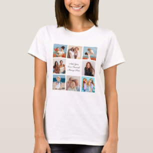 Create Your Own 8 Photo Collage Add Your Greeting T-Shirt