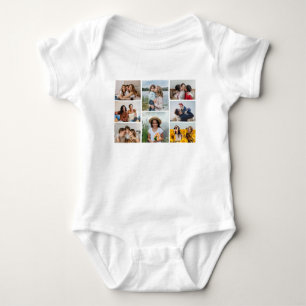 Create Your Own 8 Photo Collage Baby Bodysuit