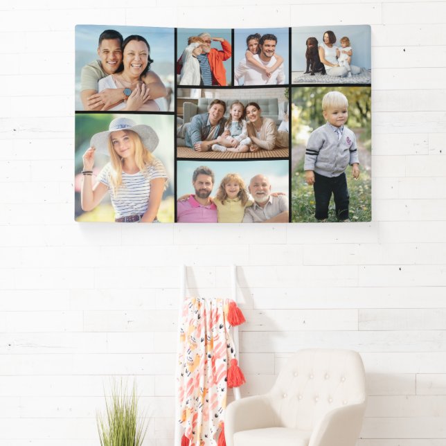 Create Your Own 8 Photo Collage  Banner (Insitu)
