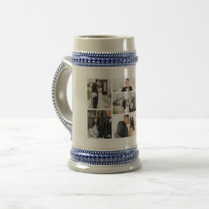 Create Your Own 8 Photo Collage Beer Stein