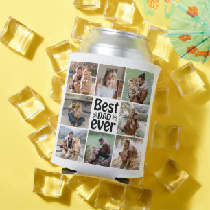 Create Your Own 8 Photo Collage Best Dad Ever Can Cooler