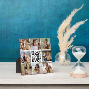 Create Your Own 8 Photo Collage Best Dad Ever Plaque