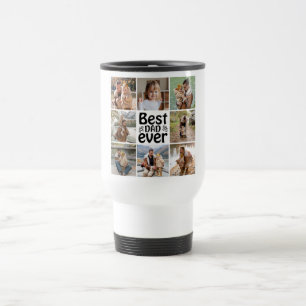 Create Your Own 8 Photo Collage Best Dad Ever Travel Mug