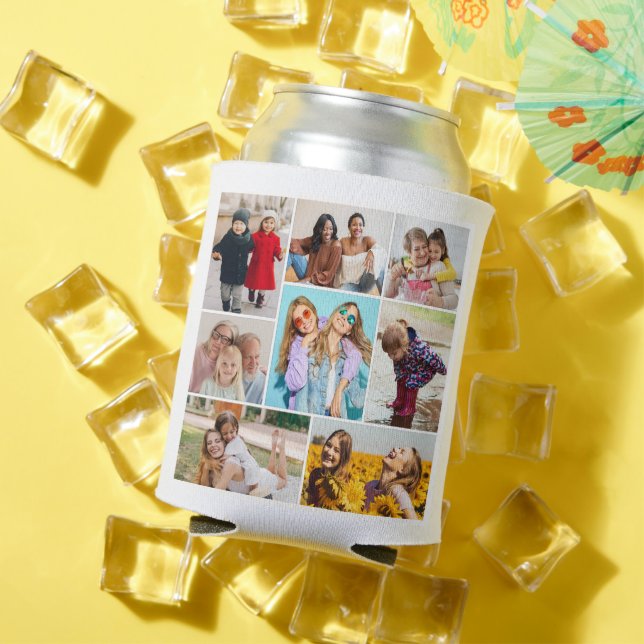 Create Your Own 8 Photo Collage Can Cooler (In Situ Summer)