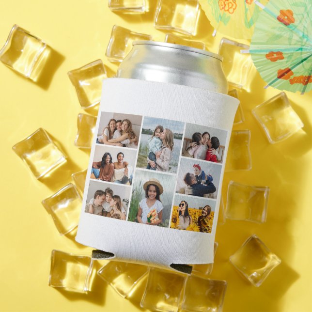 Create Your Own 8 Photo Collage Can Cooler (In Situ Summer)