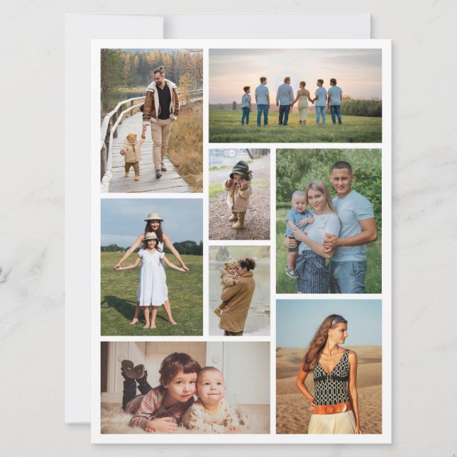 Create Your Own 8 Photo Collage Card (Front)
