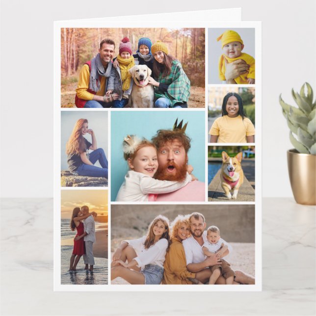 Create Your Own 8 Photo Collage Card (Small Plant)