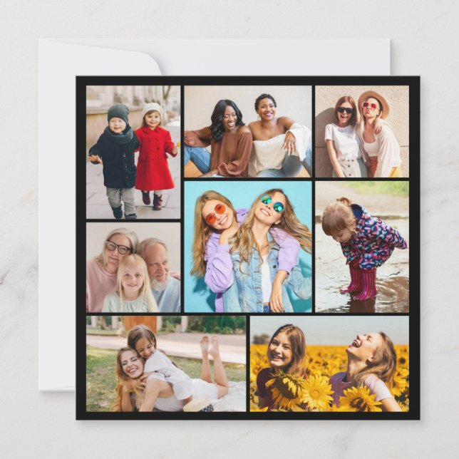Create Your Own 8 Photo Collage Card (Front)