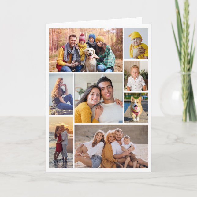 Create Your Own 8 Photo Collage Card (Front)