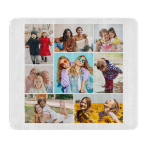 Create Your Own 8 Photo Collage Cutting Board