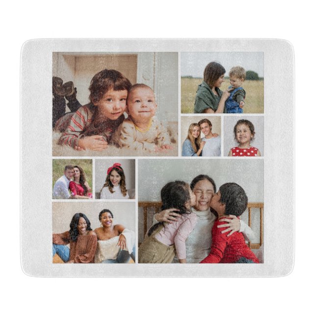 Create Your Own 8 Photo Collage Cutting Board (Front)
